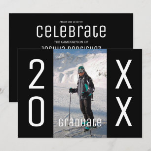 Moderne Afstudeerfoto 2025 Diploma-uitreiking Fees Kaart