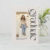 Moderne afstudeerfoto afstuderen kaart (Staand voorkant)