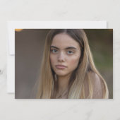 Moderne afstudeerfoto met gouden rand BBQ-feest Kaart (Achterkant)