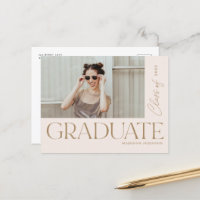 Moderne afstudeerfoto met vette letter graduate Pa