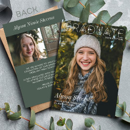 Moderne Afstudeerfoto Tijdschrift Cover Aankondiging