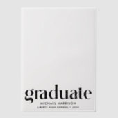 Moderne afstudeerpartij overlay vellum uitnodigingen (Voorkant)