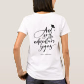 Moderne afstudeerscript calligrafie gefeliciteerd t-shirt (Achterkant)