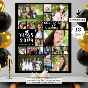 Moderne Afstuderen 18 jaar fotocollage Poster