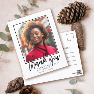 Moderne Afstuderen 2022 Foto: White - bedankt Briefkaart