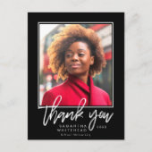 Moderne Afstuderen 2022 Foto zwart - Hartelijk dan Briefkaart (Voorkant)