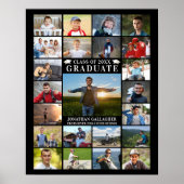 Moderne, Afstuderen 23-fotoCollage, aangepaste kle Poster (Voorkant)