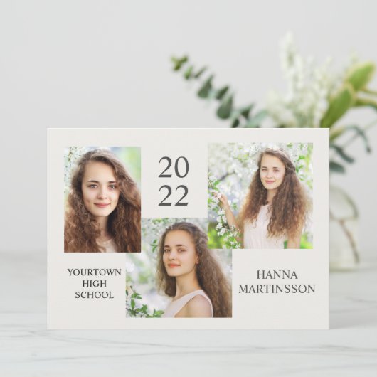 Moderne Afstuderen 3 Aankondiging van fotocollage (Staand voorkant)