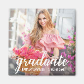 Moderne Afstuderen Aankondiging Foto Sq Magneet (Voorkant)