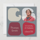 Moderne Afstuderen Aankondiging Foto's en vormen (Voorkant)