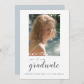 Moderne Afstuderen bewerkbare foto Kaart (Voorkant / Achterkant)