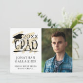 Moderne Afstuderen Black Gold Afstudeerder 2 Foto' (Staand voorkant)