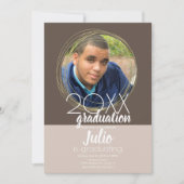 Moderne Afstuderen Celebration Two Tone Photo Kaart (Voorkant)