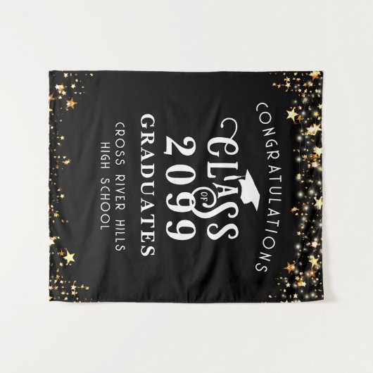 Moderne Afstuderen Class Year Congraps Backdrop Wandkleed (Voorkant (horizontaal))