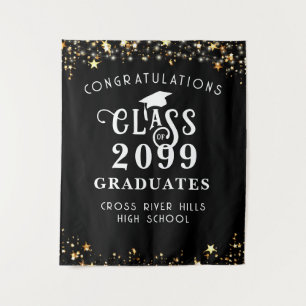 Moderne Afstuderen Class Year Congraps Backdrop Wandkleed