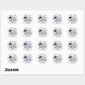Moderne Afstuderen Dank u Klassieke aangepaste kle Ronde Sticker (Vel)