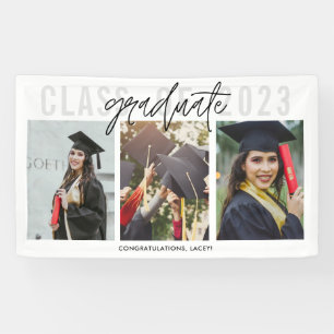 Moderne Afstuderen foto-batenbanner Spandoek
