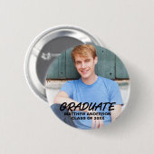 Moderne Afstuderen Foto bekendmaking ronde Button 5,7 Cm (Voorkant /achterkant)