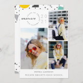 Moderne Afstuderen Foto Collage 2021 Aankondiging (Voorkant / Achterkant)