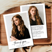 Moderne Afstuderen foto Dank u script Kaart