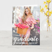 Moderne  Afstuderen Foto Fold Kaart (Gele Bloem)