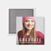 Moderne Afstuderen Fotoaankondiging W Magneet (Voorkant / Achterkant)