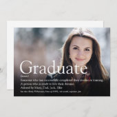 Moderne Afstuderen fotodefinitie Kaart (Voorkant / Achterkant)