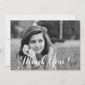 Moderne Afstuderen fotokalligrafie Dank u Bedankkaart (Voorkant)
