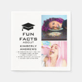 Moderne Afstuderen Fun Facts Photo Collage Servet (Voorkant)