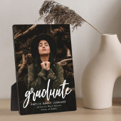 Moderne Afstuderen in wit script foto Fotoplaat