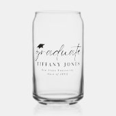 Moderne Afstuderen Klasse van 2024 Graduation Part Blikvorm Glas (Voorkant)