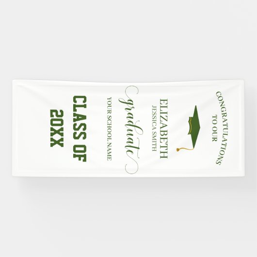 Moderne Afstuderen klasse van 20XX Afstuderen deur Spandoek (Horizontaal)