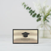 Moderne Afstuderen klasse van studenten Black Gold Visitekaartje (Staand voorkant)