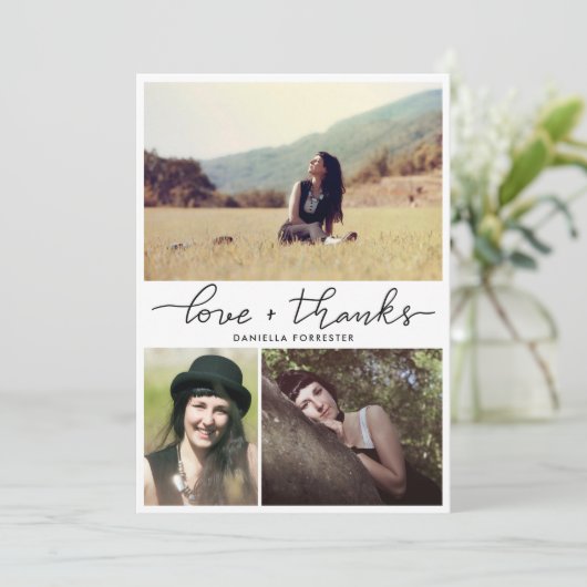 Moderne Afstuderen liefde en Bedankt script foto's (Staand voorkant)