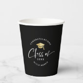 Moderne Afstuderen met aangepaste naam Trendy Scri Papieren Bekers (Voorkant)