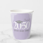 Moderne Afstuderen minimalistisch Mortarboard Paar Papieren Bekers (Achterkant)