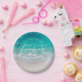 Moderne afstuderen oceaanstrand script modern papi papieren bordje (Feest)