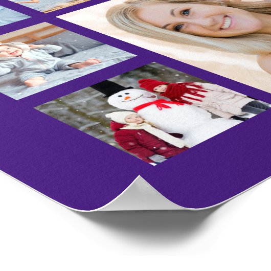 Moderne Afstuderen Paars 35 Fotocollage Poster (Hoek)