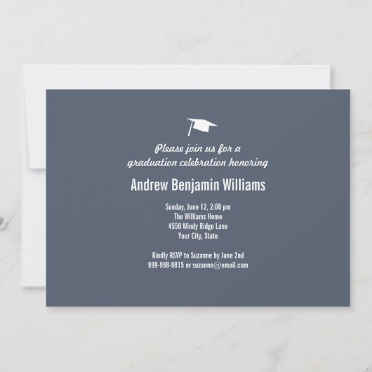 Moderne Afstuderen Photo Collage Class of 20XX Kaart (Achterkant)