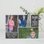 Moderne Afstuderen Photo Collage Class of 20XX Kaart (Staand voorkant)