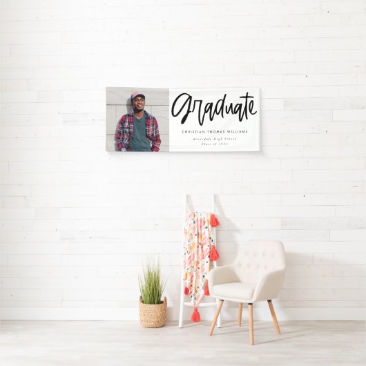 Moderne Afstuderen scriptfoto Spandoek (Insitu)