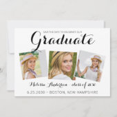 Moderne Afstuderen sparen de Datum Afstuderen 3 Fo Aankondiging (Voorkant)