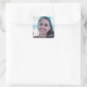 Moderne Afstuderen Square Sticker (Tas)