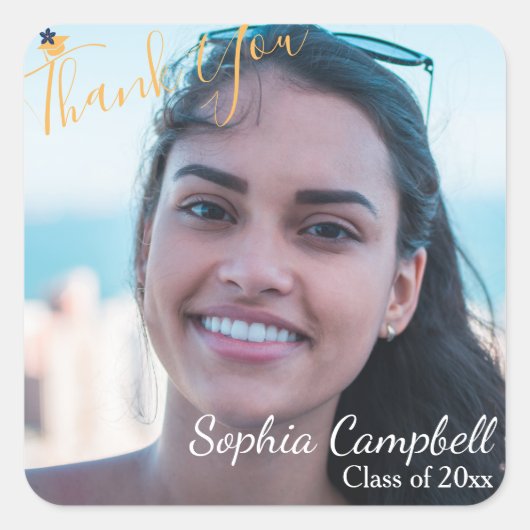 Moderne Afstuderen Square Sticker (Voorkant)