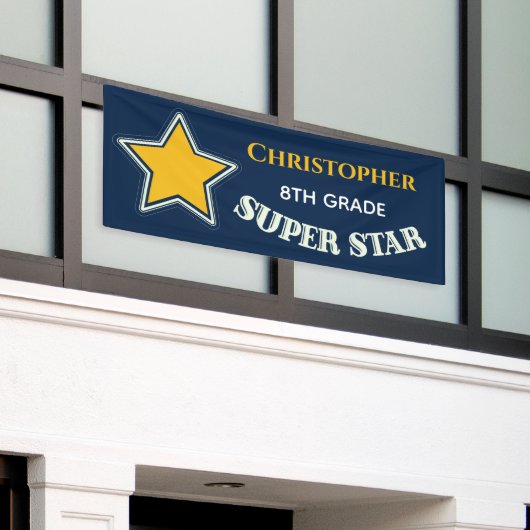 Moderne Afstuderen Superster middelbare school Spandoek (Buitenkant Gebouw)