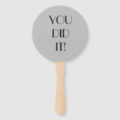 Moderne Afstuderen Typografie 2023 Foto Blue Handwaaier (Achterkant)