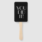 Moderne Afstuderen Typografie Script Collage Foto Handwaaier (Achterkant)