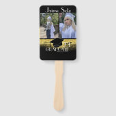 Moderne Afstuderen Typografie Script Collage Foto Handwaaier (Voorkant)