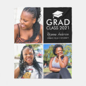 Moderne Afstuderen van de Collage van de Foto Keep Fleece Deken (Voorkant)