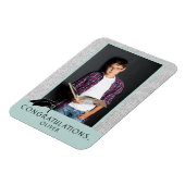 Moderne Afstuderen van felicitaties  Foto Magneet (Linkerzijde)